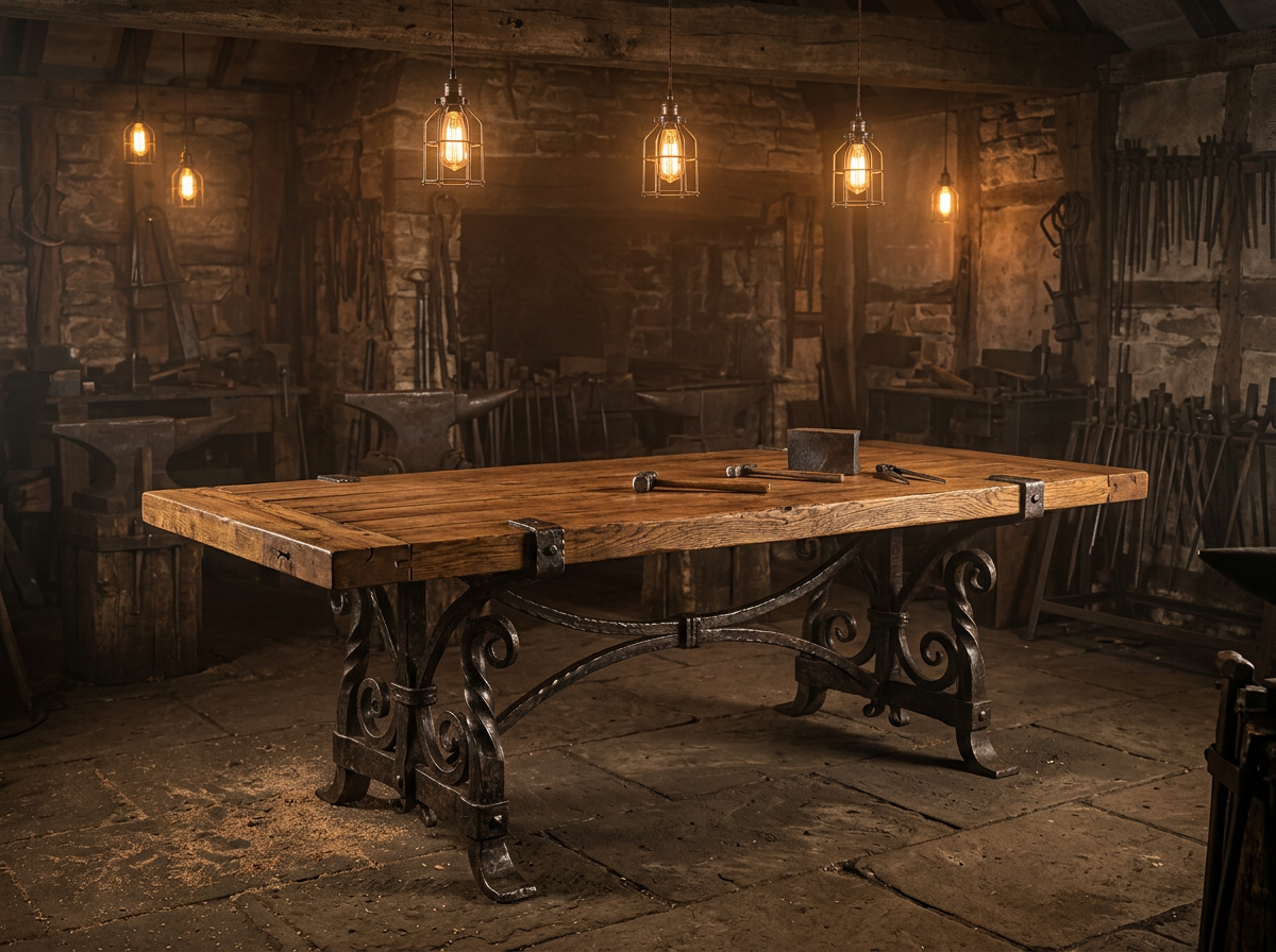 Mobilier din Fier și Lemn